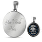 Mother & Son Necklace - I wish you the Strength to Face Challenges Circle Neckla