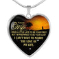 Lovely To My Love - My Future Wife - Love Of My Life - Wife Heart Pendant Necklace - Gold Plated Chain 20 Inch Happy Birthday, Xmas Gifts, Anniversary Woman Luxury dog tag