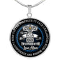 Mother & Son Necklace - I wish you the Strength to Face Challenges Circle Neckla