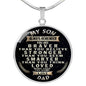Father and Son Necklace -Stronger, Braver, Smarter - My Son Necklace Love Dad Ci