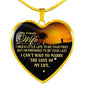 Lovely To My Love - My Future Wife - Love Of My Life - Wife Heart Pendant Necklace - Gold Plated Chain 20 Inch Happy Birthday, Xmas Gifts, Anniversary Woman Luxury dog tag