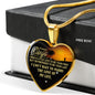 Lovely To My Love - My Future Wife - Love Of My Life - Wife Heart Pendant Necklace - Gold Plated Chain 20 Inch Happy Birthday, Xmas Gifts, Anniversary Woman Luxury dog tag