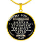 Father and Son Necklace -Stronger, Braver, Smarter - My Son Necklace Love Dad Ci