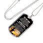 Personalized Engraving To My Son Necklace Dog Tag From Dad Christmas Gifts, Birt