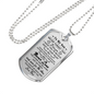 Customize Engraving - Son Dog Tag Necklace From Dad - Personalized Gifts for Son