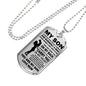 I Love My Son Quotes Dog tag From Mother - You are my Son Love Mum Necklace