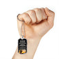 Personalized Engraving To My Son Necklace Dog Tag From Dad Christmas Gifts, Birt