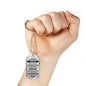 Dog tag Necklace For Son From Dad, Inspirational sayings: aim for the stars
