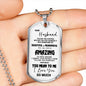 Husband and Wife Dog Tag Jewelry - To My Husband Dog tag Necklace Chain