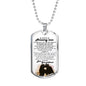 Dear Amazing Man Dog Tag Military Ball Chain - I Love You Quotes Pendant Necklac