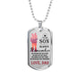 Father Son Heart Necklace From Dad Birthday Gifts, Christmas Gift Idea for Kids