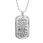 Customize Engraving - Son Dog Tag Necklace From Dad - Personalized Gifts for Son