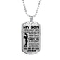 I Love My Son Quotes Dog tag From Mother - You are my Son Love Mum Necklace