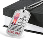 Father Son Heart Necklace From Dad Birthday Gifts, Christmas Gift Idea for Kids