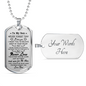Customize Engraving - Son Dog Tag Necklace From Dad - Personalized Gifts for Son