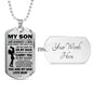 I Love My Son Quotes Dog tag From Mother - You are my Son Love Mum Necklace