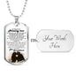 Dear Amazing Man Dog Tag Military Ball Chain - I Love You Quotes Pendant Necklac