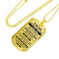 Dog tag Necklace For Son From Dad, Inspirational sayings: aim for the stars