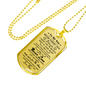 Customize Engraving - Son Dog Tag Necklace From Dad - Personalized Gifts for Son