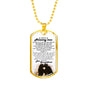 Dear Amazing Man Dog Tag Military Ball Chain - I Love You Quotes Pendant Necklac