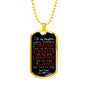 To My Son Necklace Dog Tag Love Dad Christmas Gifts, Birthday Gift Ideas for Boys Luxury Dog Tag Gold & Silver fa-so-01
