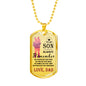 Father Son Heart Necklace From Dad Birthday Gifts, Christmas Gift Idea for Kids