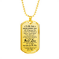 Customize Engraving - Son Dog Tag Necklace From Dad - Personalized Gifts for Son