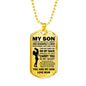 I Love My Son Quotes Dog tag From Mother - You are my Son Love Mum Necklace