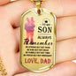Father Son Heart Necklace From Dad Birthday Gifts, Christmas Gift Idea for Kids