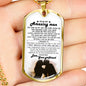 Dear Amazing Man Dog Tag Military Ball Chain - I Love You Quotes Pendant Necklac