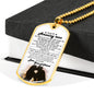 Dear Amazing Man Dog Tag Military Ball Chain - I Love You Quotes Pendant Necklac
