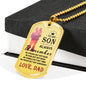 Father Son Heart Necklace From Dad Birthday Gifts, Christmas Gift Idea for Kids
