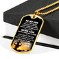 Personalized Engraving To My Son Necklace Dog Tag From Dad Christmas Gifts, Birt