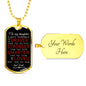 To My Son Necklace Dog Tag Love Dad Christmas Gifts, Birthday Gift Ideas for Boys Luxury Dog Tag Gold & Silver fa-so-01