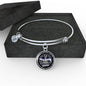 Silver, Gold Bangle Bracelet Mjolnir Viking To My Son Love Dad - Custom Engrave