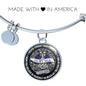 Silver, Gold Bangle Bracelet Mjolnir Viking To My Son Love Dad - Custom Engrave
