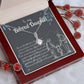 To My Daughter Necklace From Mom & Dad – Heartfelt Gift with Loving Message, Perfect for Birthday, Christmas, Graduation, and Special Milestones