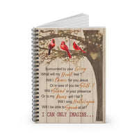 Thumbnail for Cardinal Bird Surrounded by Your Glory I Can Only Imagine - Spiral Notebook - Ruled Line 118 single pages