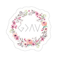 Thumbnail for God is Greater Than The Highs and Lows Decal, Floral Clear Sticker, Religious Gift, Die Cut Sticker, Laptop Vinyl Decal, Journal Sticker Kiss - Cut Stickers