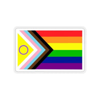 Thumbnail for 2021 Intersex-Inclusive Progress Pride Sticker LGBTQ+ Pride Flag, Inclusivity, Equality, Decal Sticker (Waterproof) LGBTQ Rainbow, 2