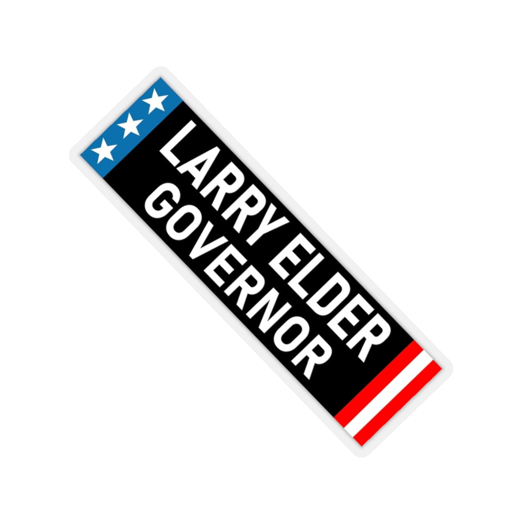 Vote Larry Elder California Governor Bumper Sticker, Black Conservative Bubble Free Stickers, Gavin Newsom Recall Election, CA Governor Election Stickers, Black Background