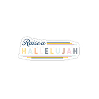 Thumbnail for Raise A Hallelujah Decal, Christian Clear Sticker, Religious Vinyl Decal, Scripture Label, Hydroflask Decal, Spiritual Sticker, Water Bottle Cut Stickers