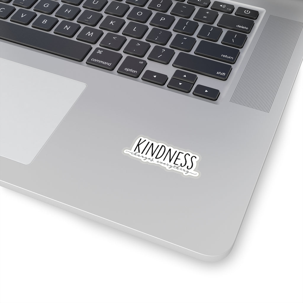 Kindness changes everything vinyl stickers, teacher gifts, trendy stickers, , best friend gift, laptop stickers for Teens and Adults Trendy Vinyl Positive Sticker for Water Bottles Book Laptop