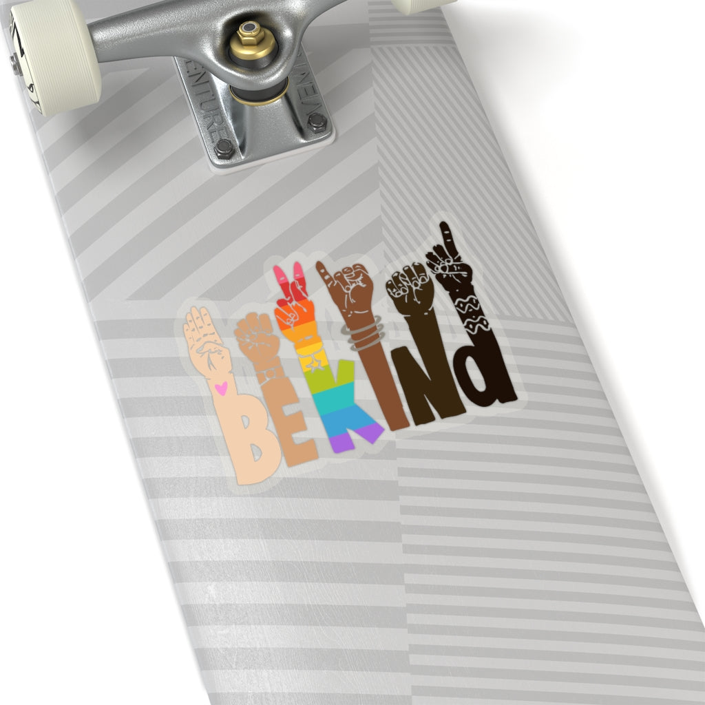 Be Kind Signanguage Magnet Kindness Diversity Kiss Cut Magnet Pride RainbowGBTQ Baby Stickers Boyfriend, Girlfriend, Friend Stickers Sticker for Laptop Decal Wall Stic
