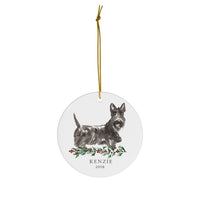 Thumbnail for Kenzie 2018 Scottish Terrier Christmas Ornament, Scottish Terrier, Dog Ornament, Custom, Personalized Ornament
