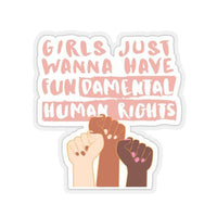 Thumbnail for Feminist Girls Just Wanna Have Fundamental Rights Sticker Women's Rights Empower Womenaptop Sticker Feminist Sticker, Laptop Decals, Feminist Sticker, Funny Sticker!