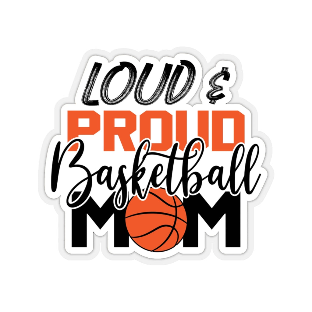 Molomon Loud & Proud Basketball Mom Sticker, Waterproof Sticker, Vinyl Sticker, Laptop Sticker, Water Bottle Sticker, Gift, Decal,Hydroflask Sticker