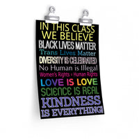 Thumbnail for Hilarious in This House We Believe Poster, No Asian Hate, Black Lives Matter, Equality Poster,LGBT Love is Love, Diversity Poster Classroom Banner, Office Products 9x11 Poster Noframed (1)