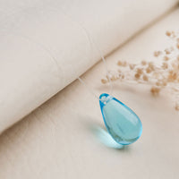 Thumbnail for 8SEASONS Blue Mermaid Tear Beads Drop Transparent Lampwork Glass Necklace Silver Color 41cm(16 1/8