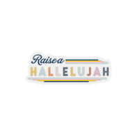 Thumbnail for Raise A Hallelujah Decal, Christian Clear Sticker, Religious Vinyl Decal, Scripture Label, Hydroflask Decal, Spiritual Sticker, Water Bottle Cut Stickers